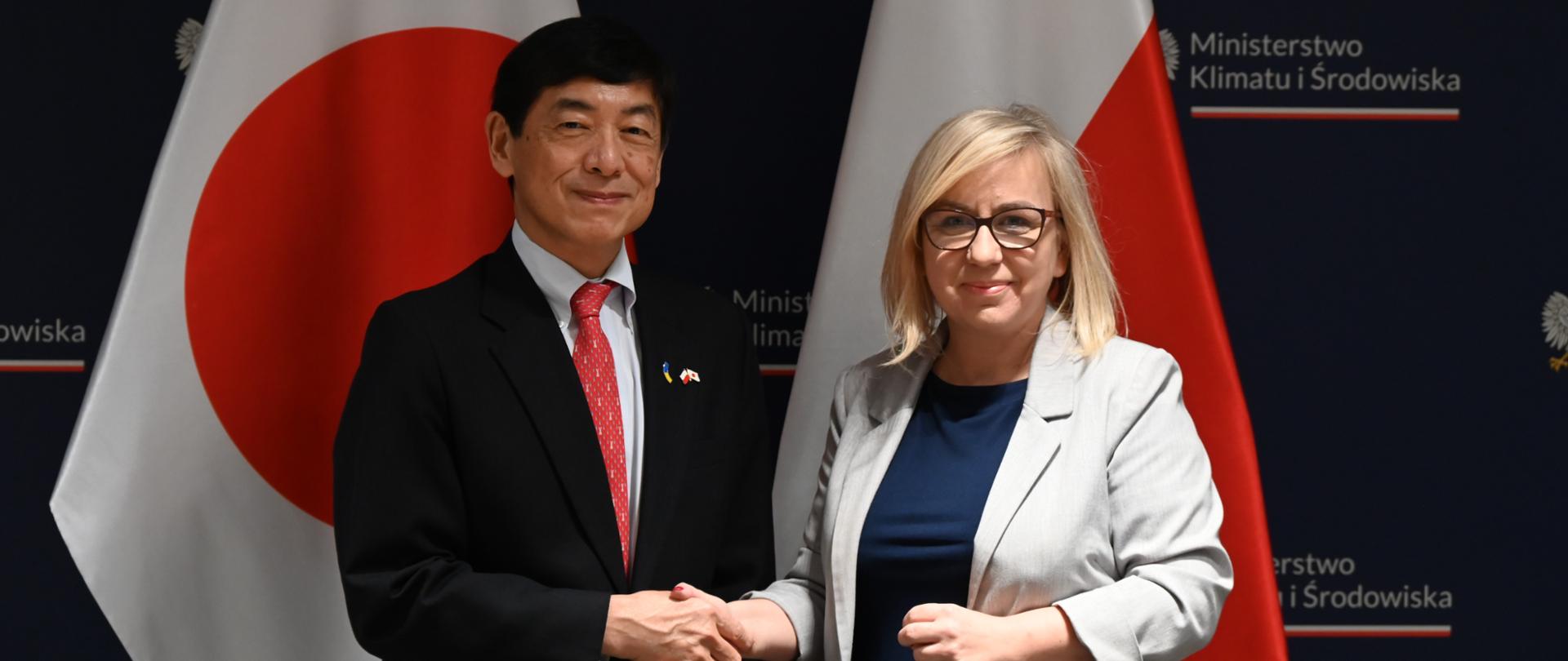 Spotkanie minister klimatu i środowiska Pauliny Hennig-Kloski z Ambasadorem Japonii Akio Miyajima