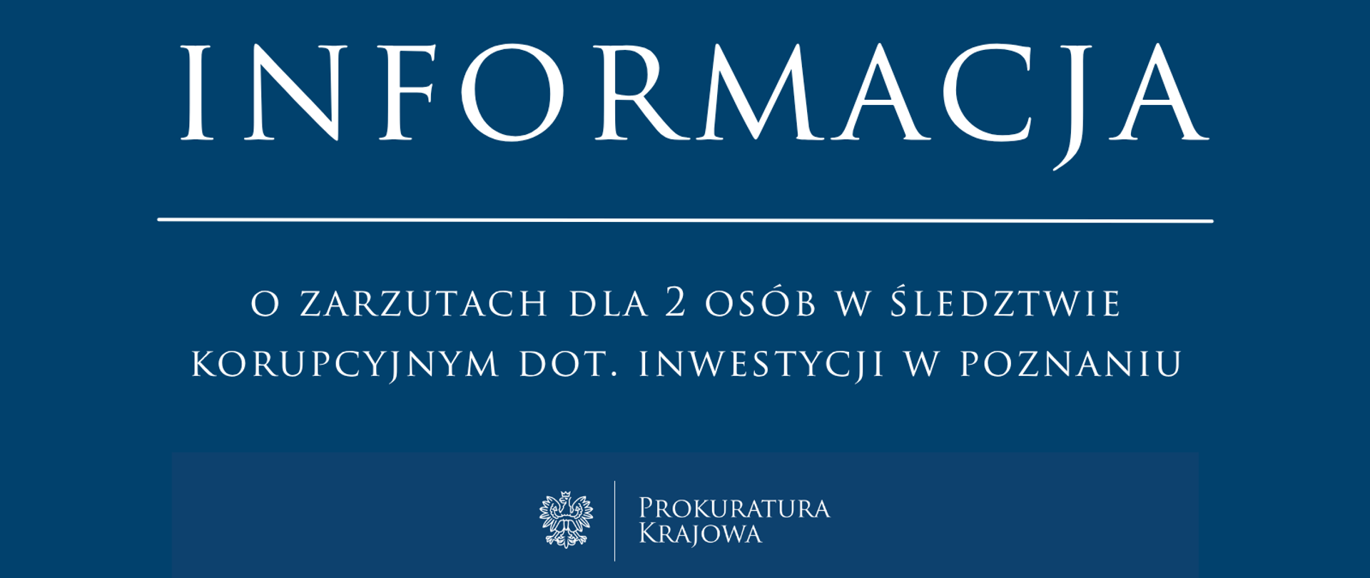 Zarzuty dla dwóch kolejnych osób w śledztwie korupcyjnym dotyczącym inwestycji w Poznaniu