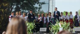 Premier Mateusz Morawiecki podczas ogólnopolskich obchodów Święta Niepodległościowego Ruchu Ludowego w Starej Błotnicy.