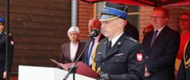 Komendant Powiatowy PSP st. kpt. Tadeusz Kmieć.