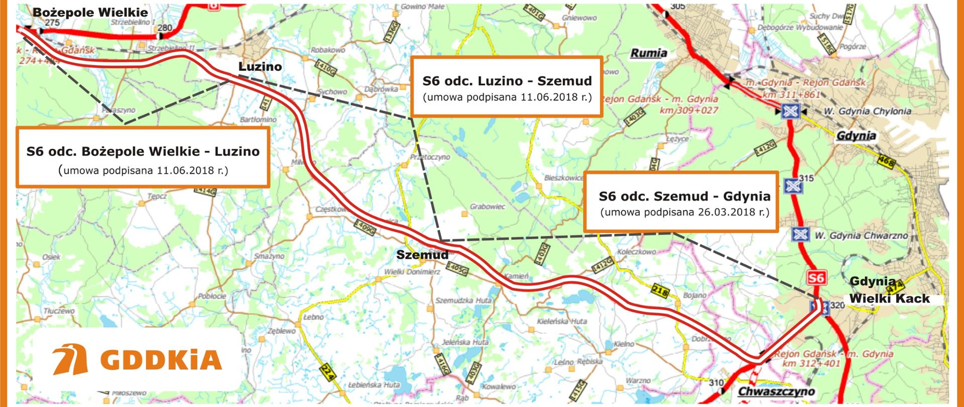 S6 Bożepole Wielkie - Luzino – Szemud - Gdynia