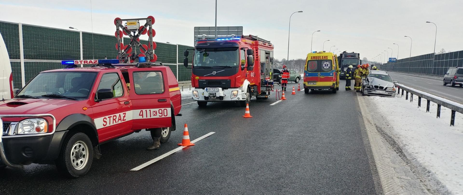 Wypadek autostrada A4 - 15.01.2021