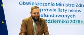zdjęcie z konferencji prasowej na temat nowej listy leków refundowanych