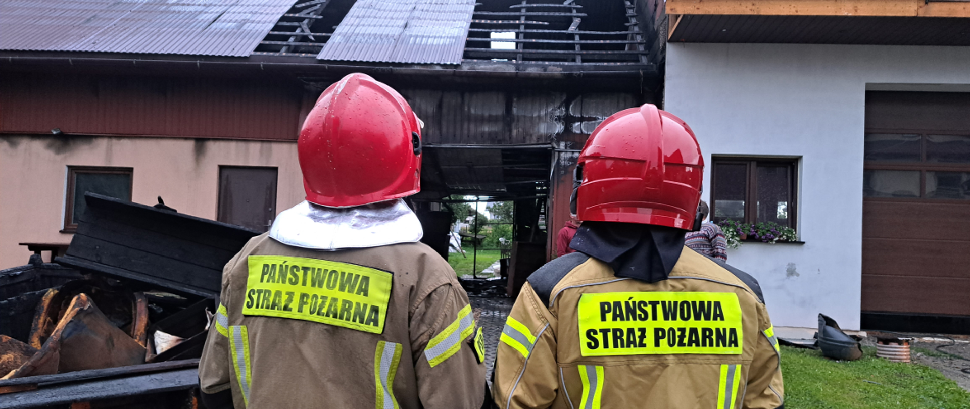 Pożar zabudowań gospodarczych - Piekielnik