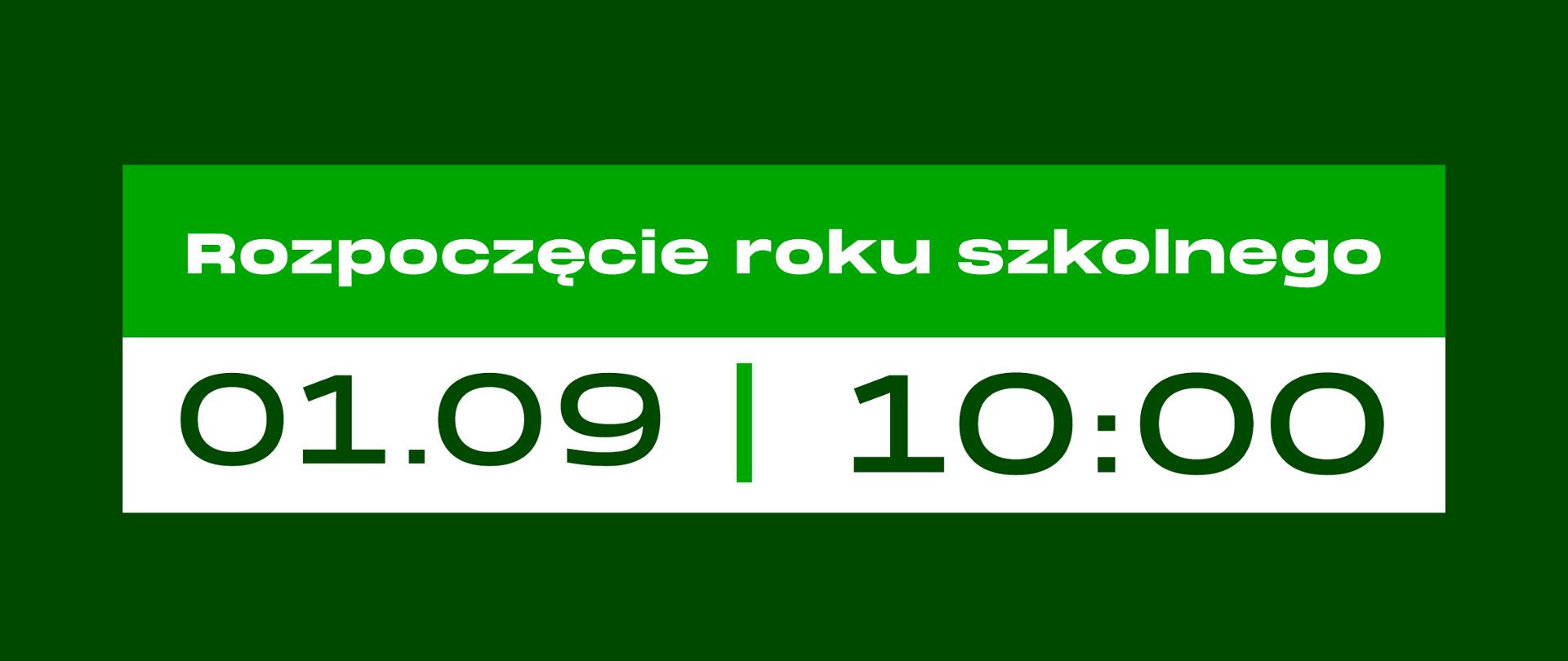 Baner z informacją o rozpoczęciu roku szkolnego
