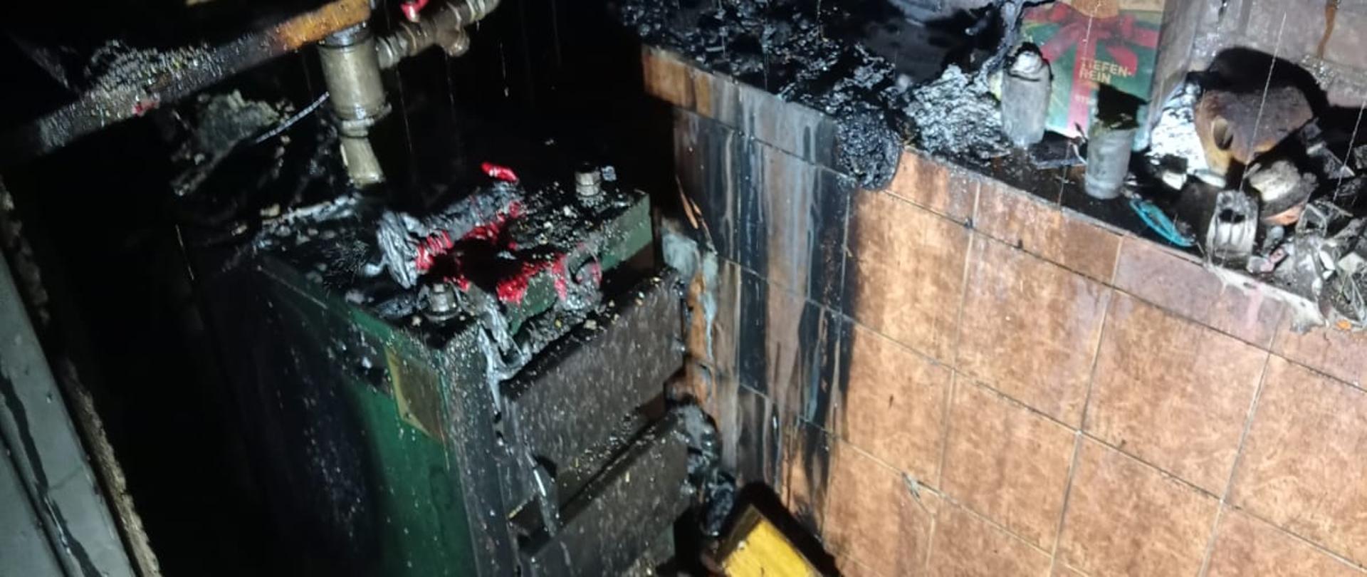 POŻAR BUDYNKU MIESZKALNEGO W MIEJSCOWOŚCI GĘBICE