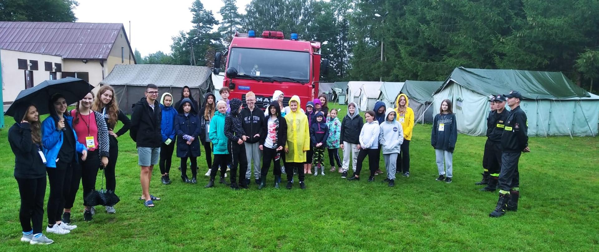 Wizytacja obozowiska w bazie harcerskiej „KAMIONEK” w Kamiennej Nowej.