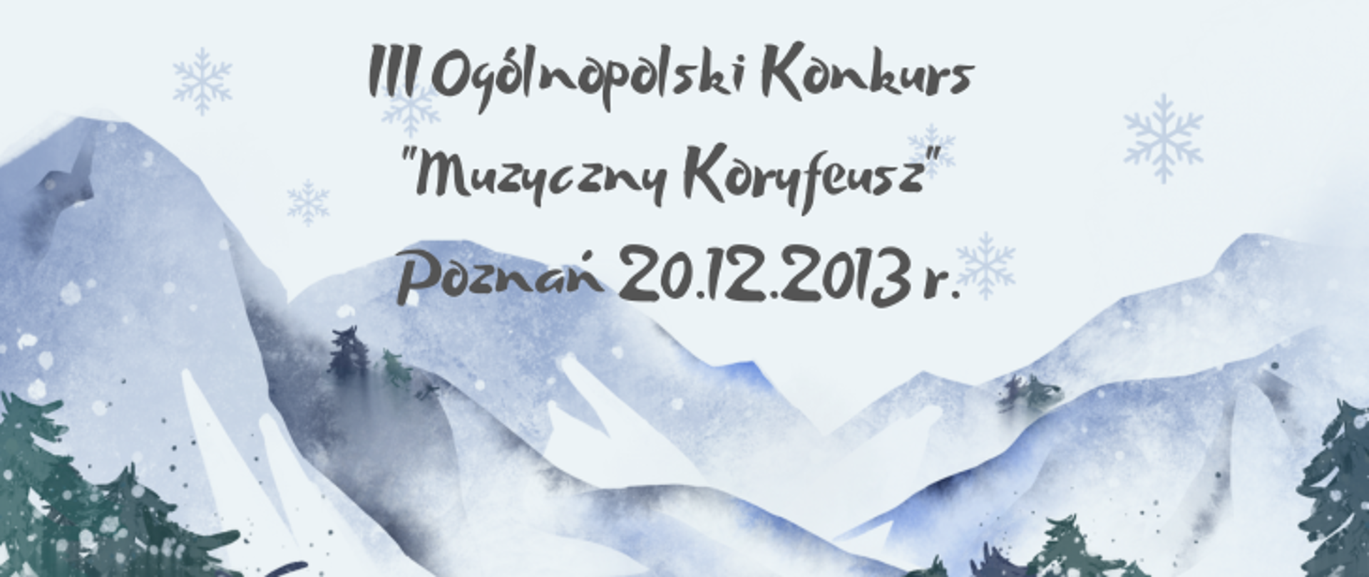 III Konkurs "Muzyczny Koryfeusz" Poznań 20 grudnia 2023 r.