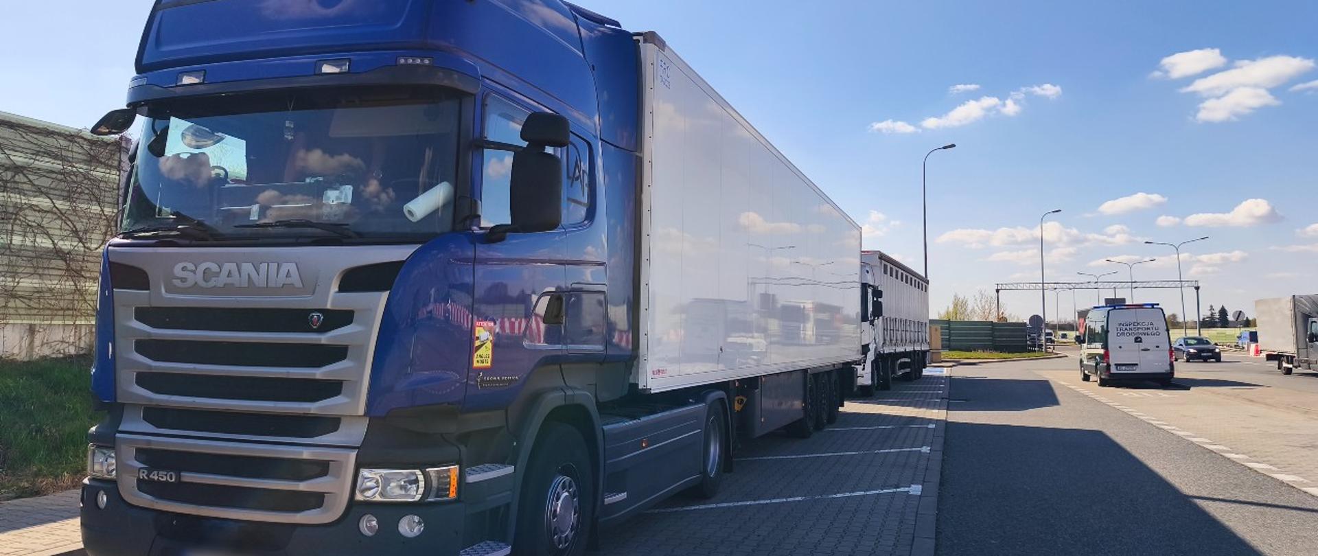 Kontrola zespołu pojazdów na autostradzie A2