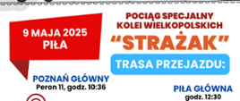 Plakat z informacjami dotyczącymi atrakcji na wojewódzkich obchodach dnia strażaka 