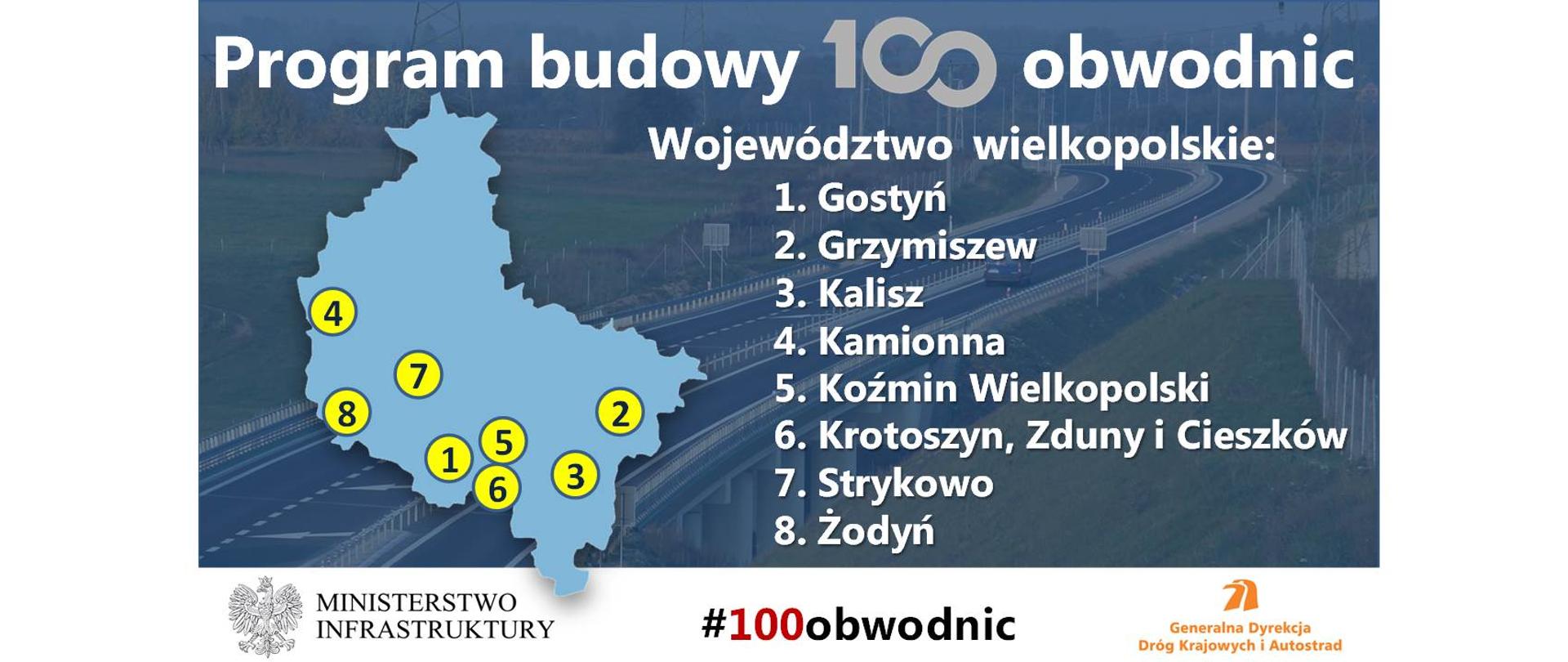 Województwo wielkopolskie - 100 obwodnic