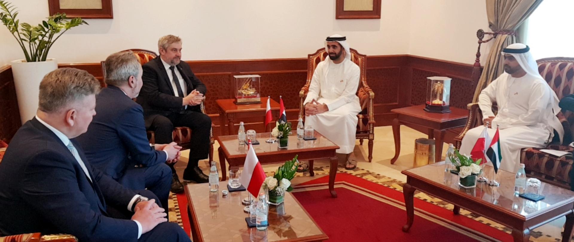 Spotkanie ministra z władcą Emiratu RAK
