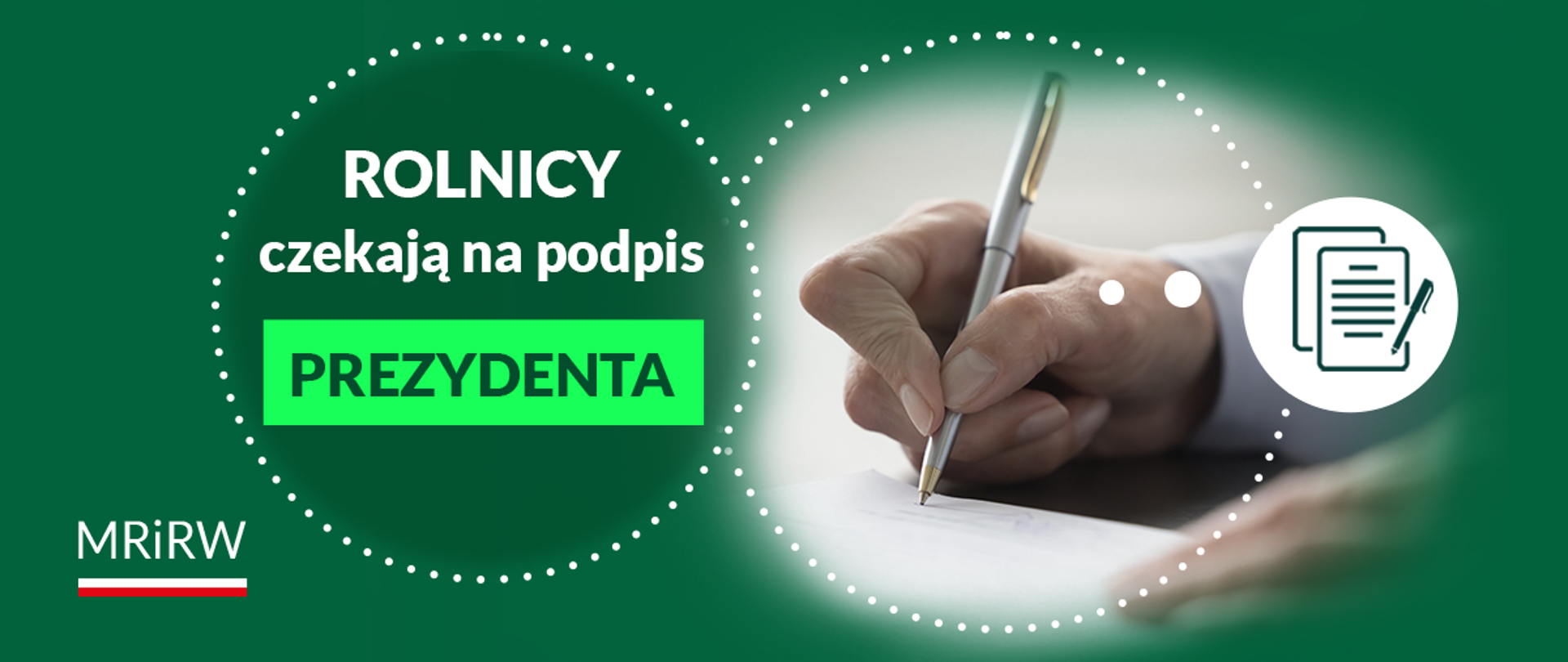 Rolnicy czekają na podpis Prezydenta