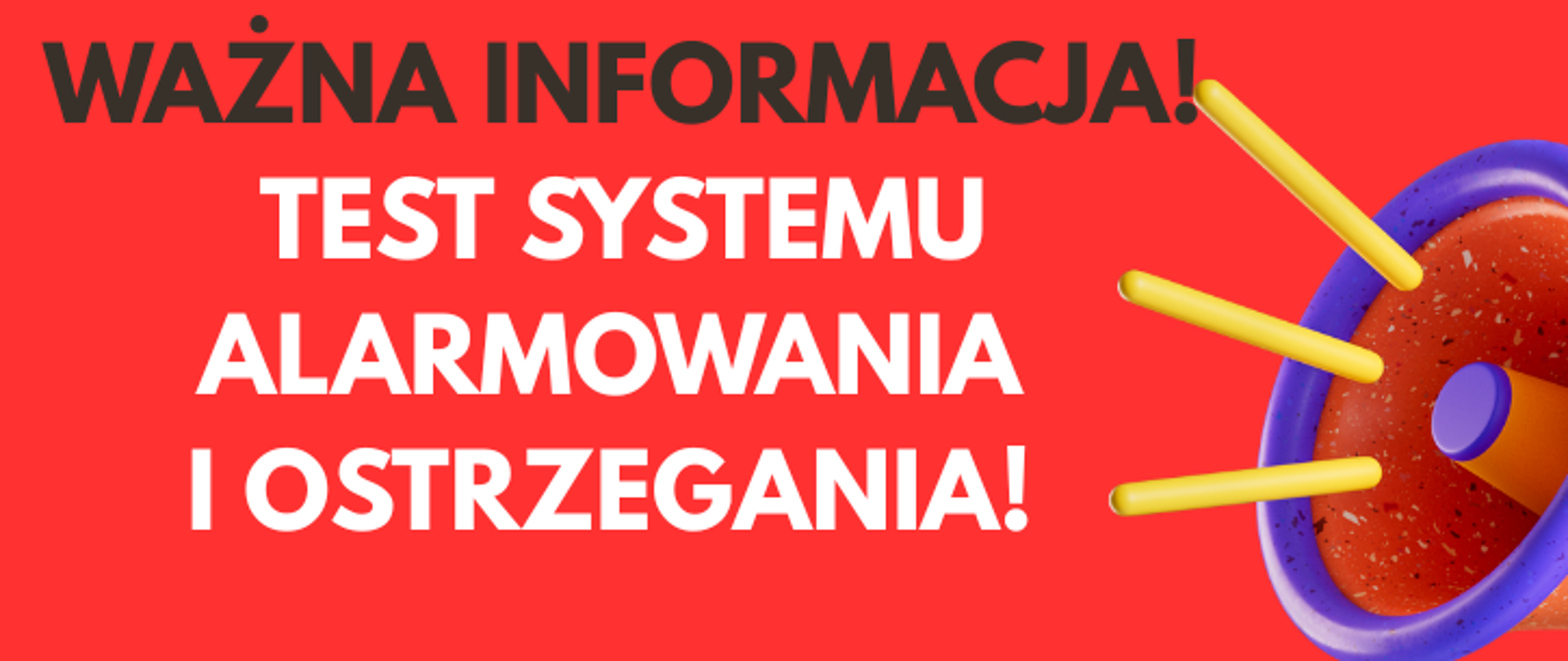 Test alarmowania i ostrzegania
