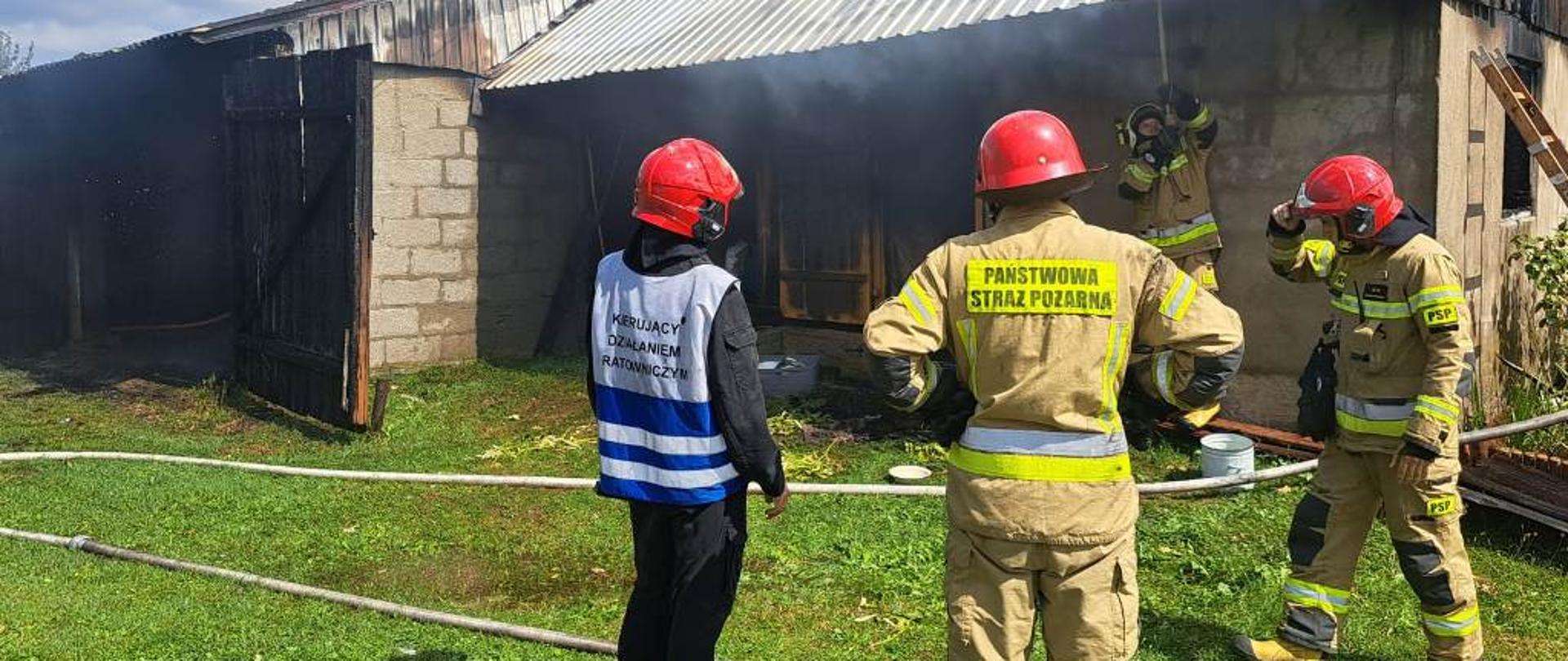 Pożar budynku gospodarczego w m. Kuraszewo gm. Czyże