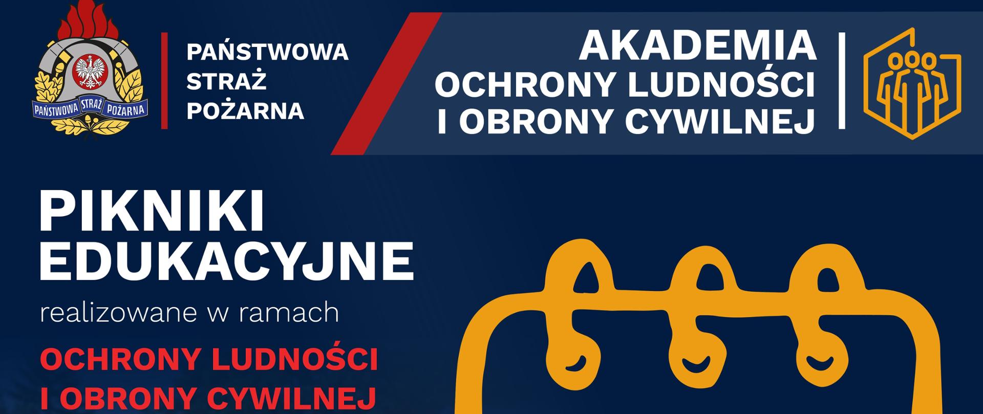 Zdjęcie przedstawia plakat zachęcający do udziału w piknikach Akademii OL i OC 
