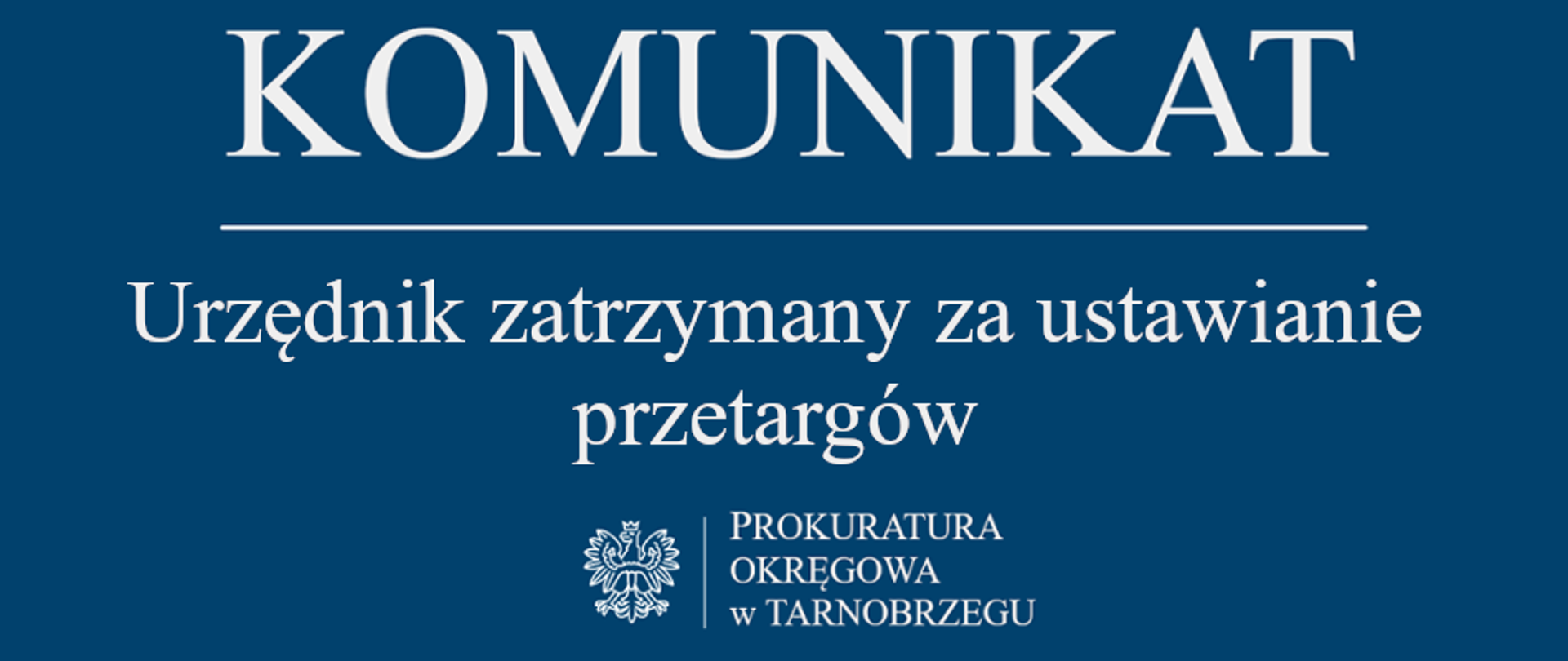 Komunikat Rzecznika Prasowego z dnia 11 marca 2026 r. - urzędnik zatrzymany za ustawianie przetargów 