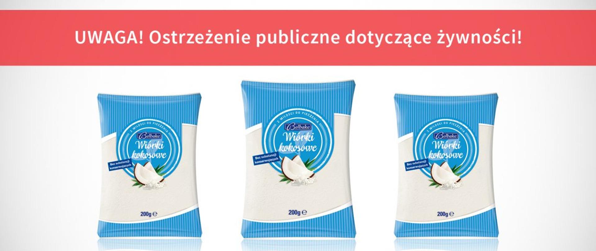 Wycofanie partii produktu pn.”Belbake Wiórki kokosowe, 200 g” 