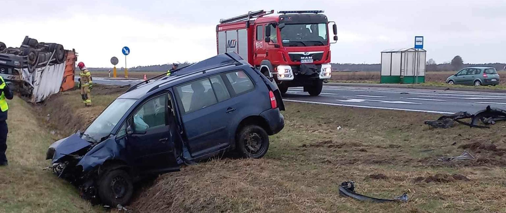Wypadek na drodze krajowej DK 12 na trasie Jaraczewo-Borek Wielkopolski