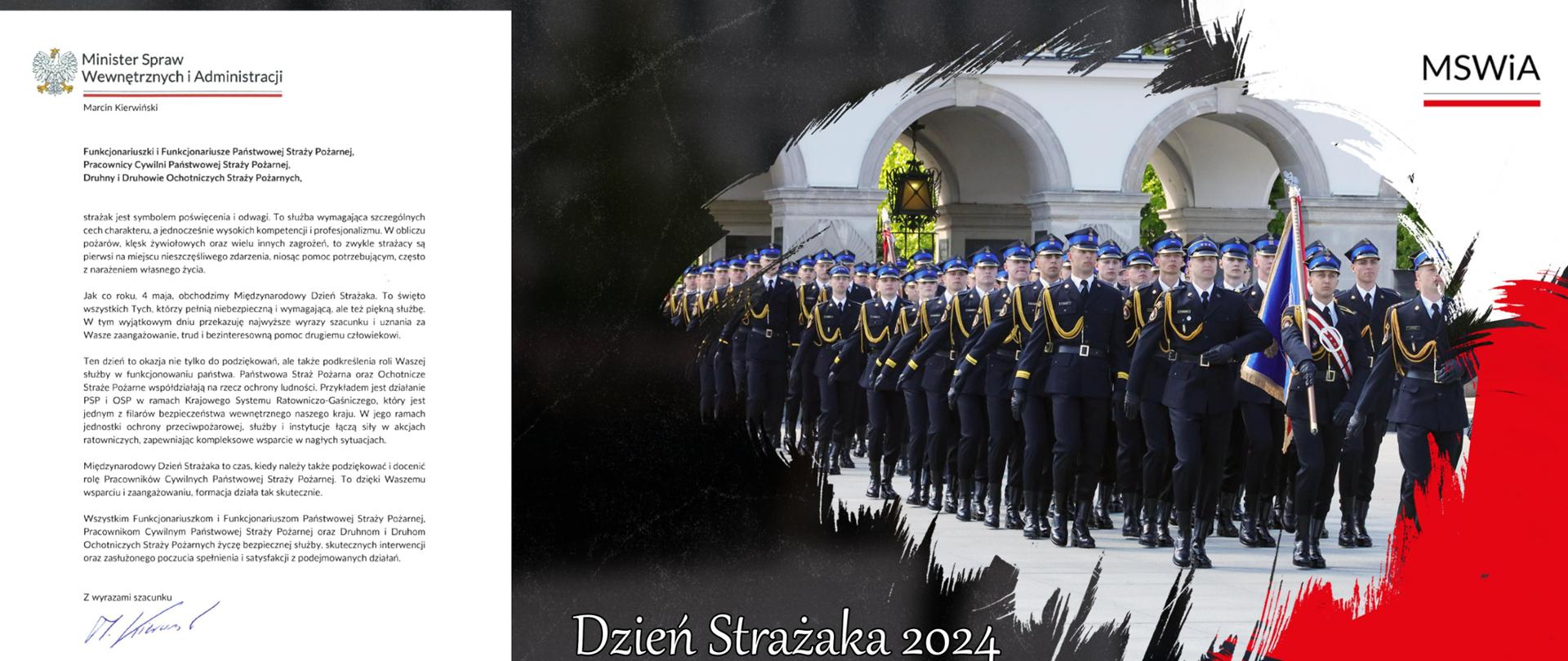 Życzenia Ministra Spraw Wewnętrznych i Administracji z okazji Dnia Strażaka
