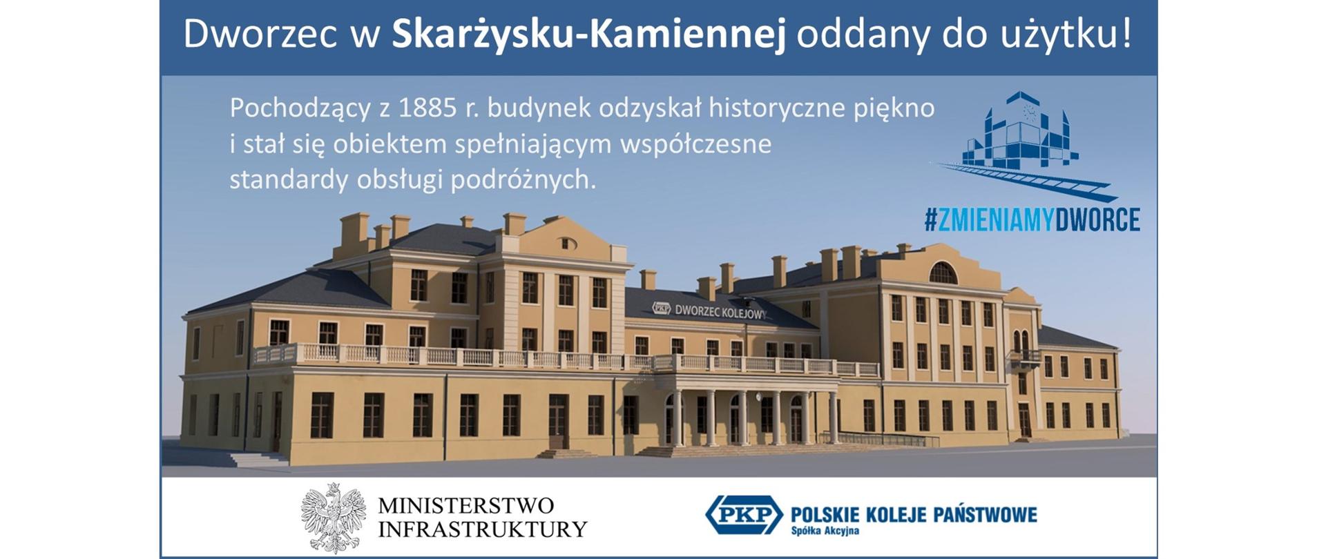 Dworzec w Skarżysku-Kamiennej otwarty dla podróżnych - infografika