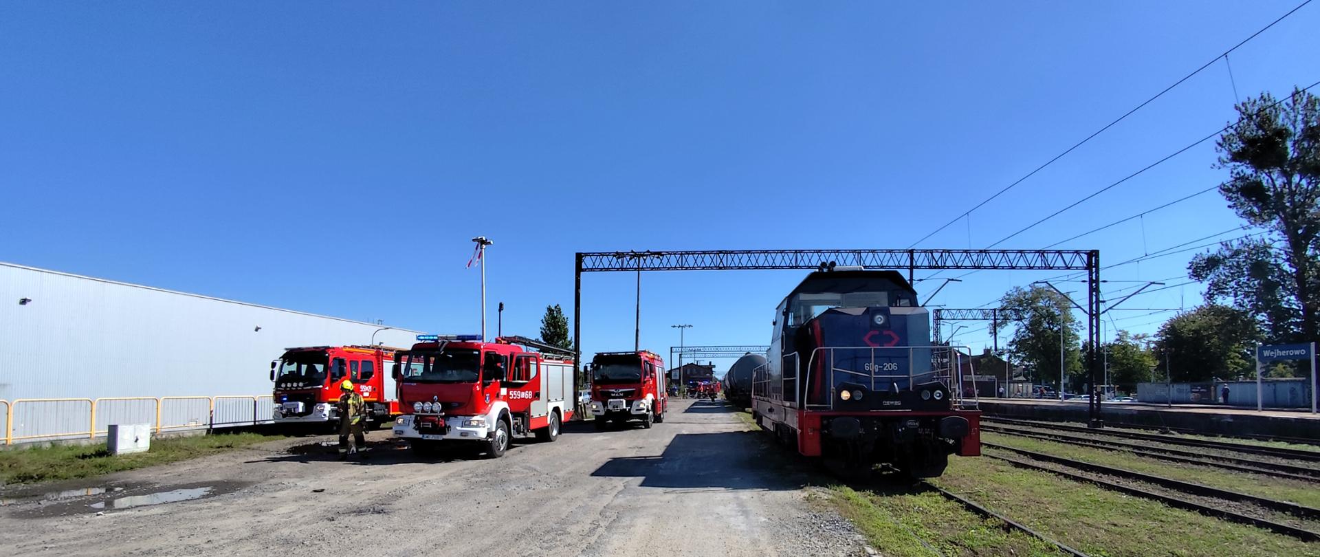 na zdjęciu znajdują się służby biorące udział w ćwiczeniach
