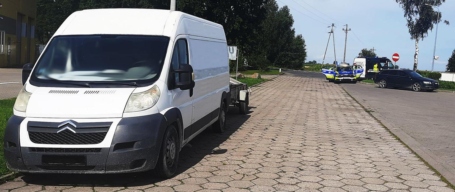 Jedno z miejsc kontroli radomskich funkcjonariuszy 