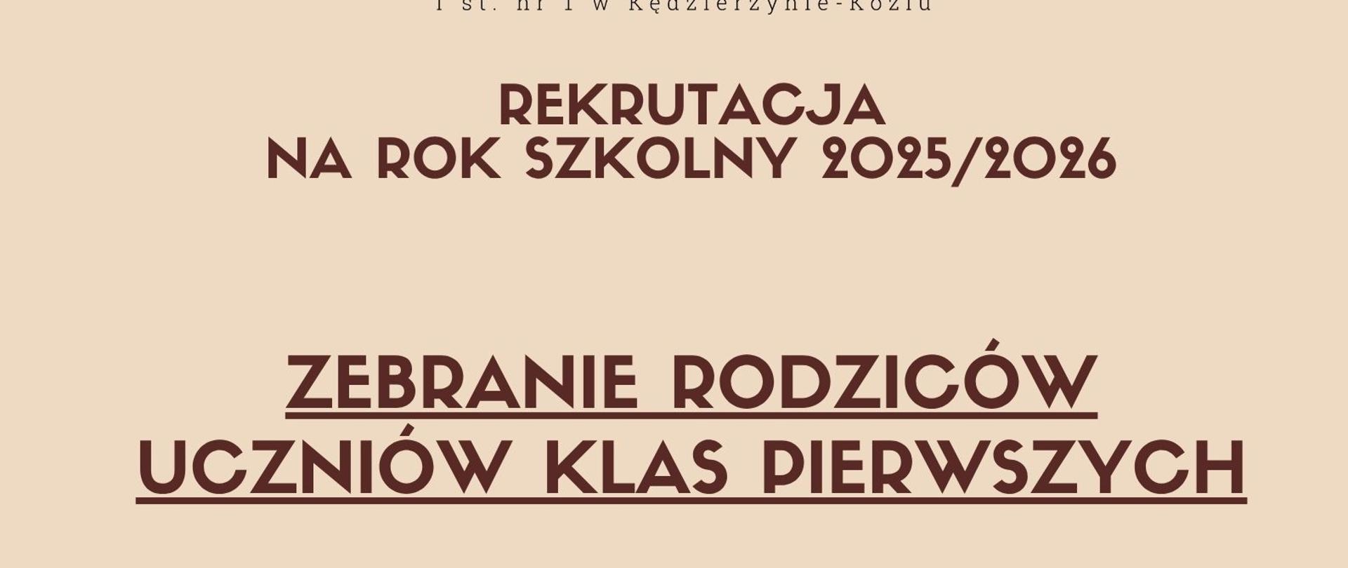 Powiedziałeś(-aś):
ChatGPT powiedział:
Plakat ma tło w odcieniach beżu i pomarańczu, z kolorowymi grafikami instrumentów muzycznych i nut u dołu. W centralnej części widnieje ciemnobrązowy tekst informujący o zebraniu rodziców uczniów klas pierwszych Państwowej Szkoły Muzycznej w Kędzierzynie-Koźlu, które odbędzie się 27 sierpnia 2025 roku o godzinie 17:00 w sali koncertowej. Podano również dane kontaktowe szkoły, w tym numer telefonu, adres e-mail oraz adres siedziby.