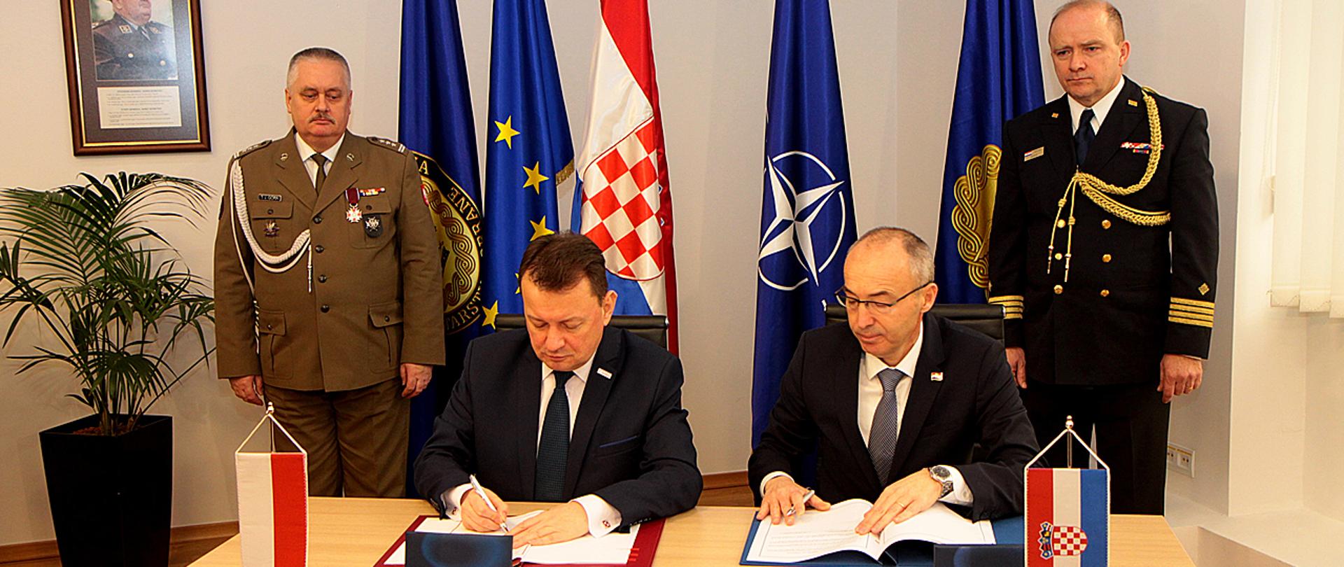 Podpisanie umowy o współpracy wojskowej pomiędzy Polską a Chorwacją.