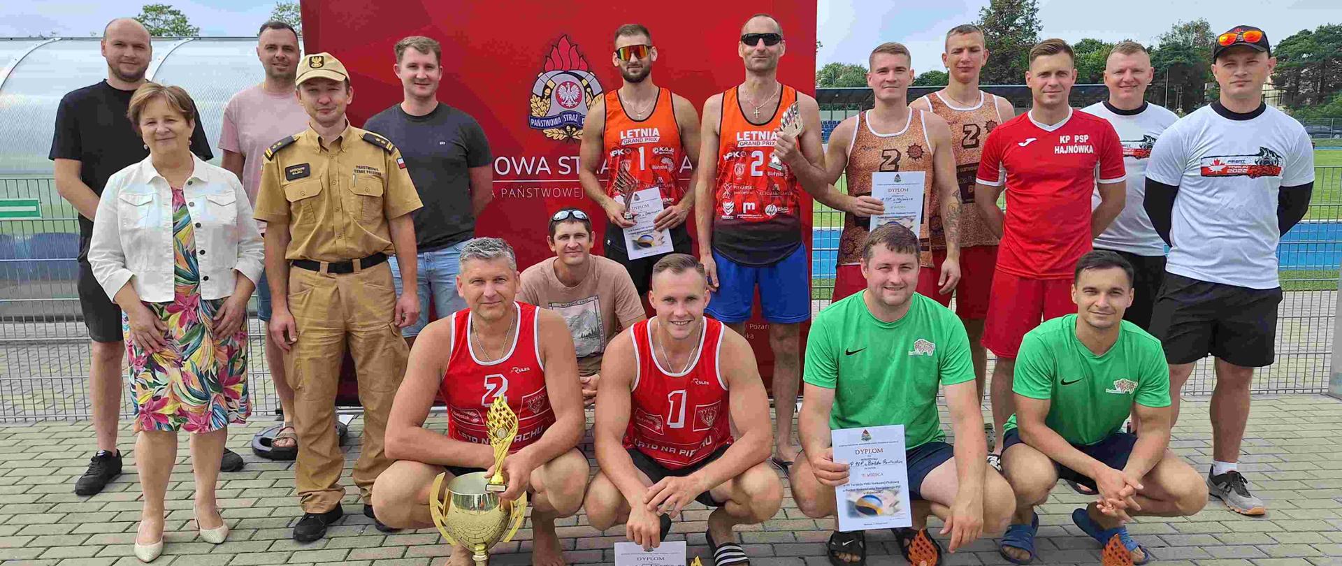 III Turniej Piłki Siatkowej Plażowej o Puchar Komendanta Powiatowego PSP w Hajnówce