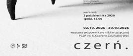 Plakat informujący o wystawie uczniów z pracowni ceramiki artystycznej naszej szkoły