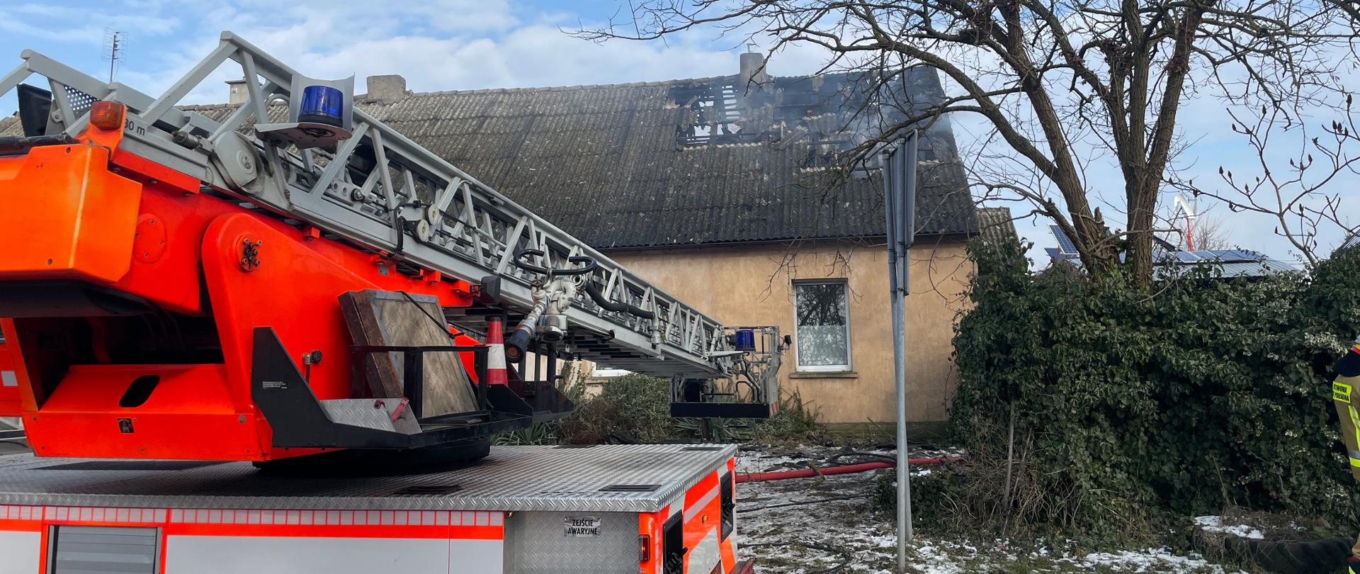 Pożar budynku mieszkalnego w Orchowie