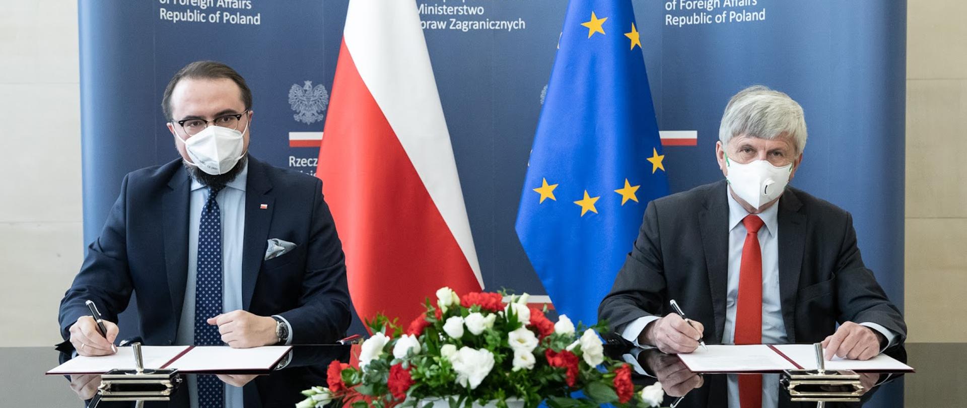 2021.03.25 Warszawa . Minister Pawel Jablonski . Podpisanie umowy KIG Krajowa Izba Gospodarcza .Fot. Tymon Markowski / MSZ