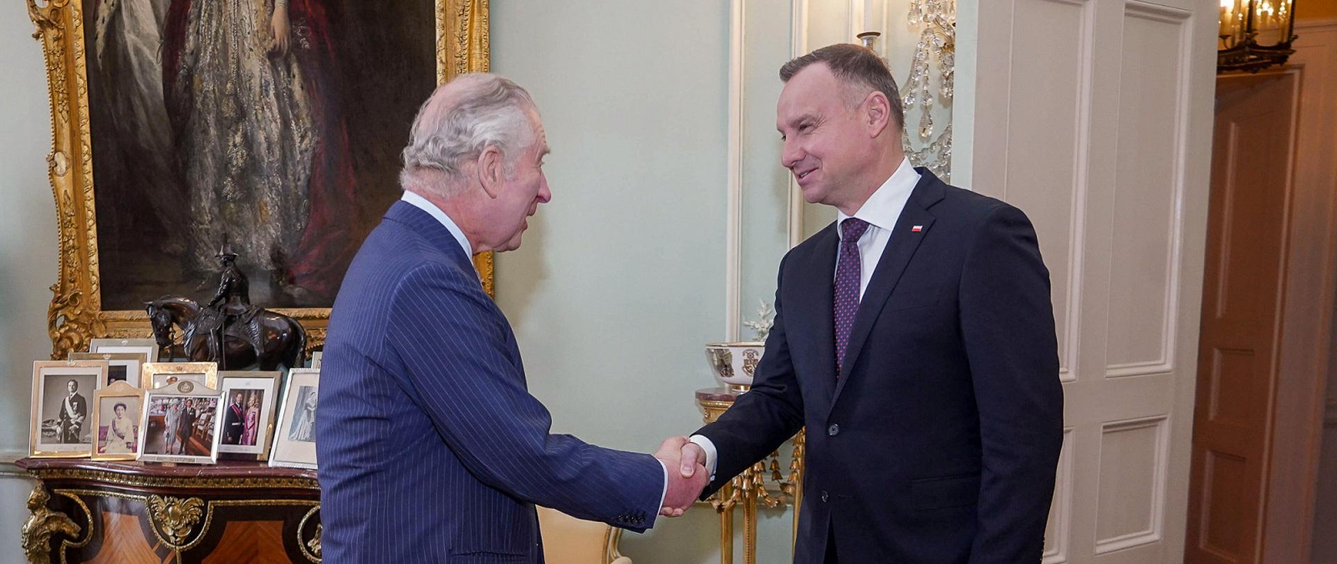 Meeting of President of Poland Andrzej Duda with HM King Charles III