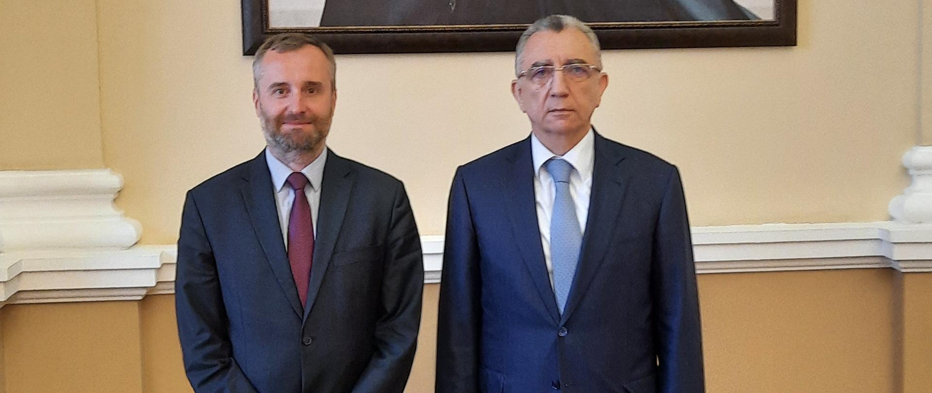 Polşa Respublikasının Azərbaycandakı Səfiri Rafal Poborski ilə Bakı Şəhər İcra Hakimiyyətinin Başçısı Eldar Əzizovun görüşü