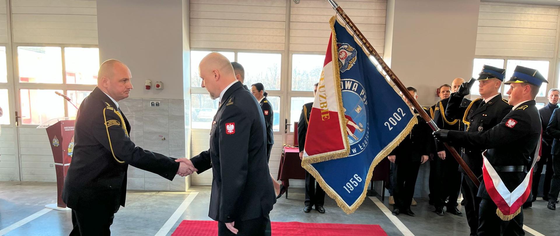 Uroczystość zdania i powierzenia obowiązków na stanowisku Komendanta Powiatowego PSP w Łosicach