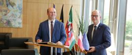 Wiceminister Szymon Szynkowski vel Sęk - spotkanie z przewodniczącym parlamentu Nadrenii Północnej-Westfalii André Kuperem