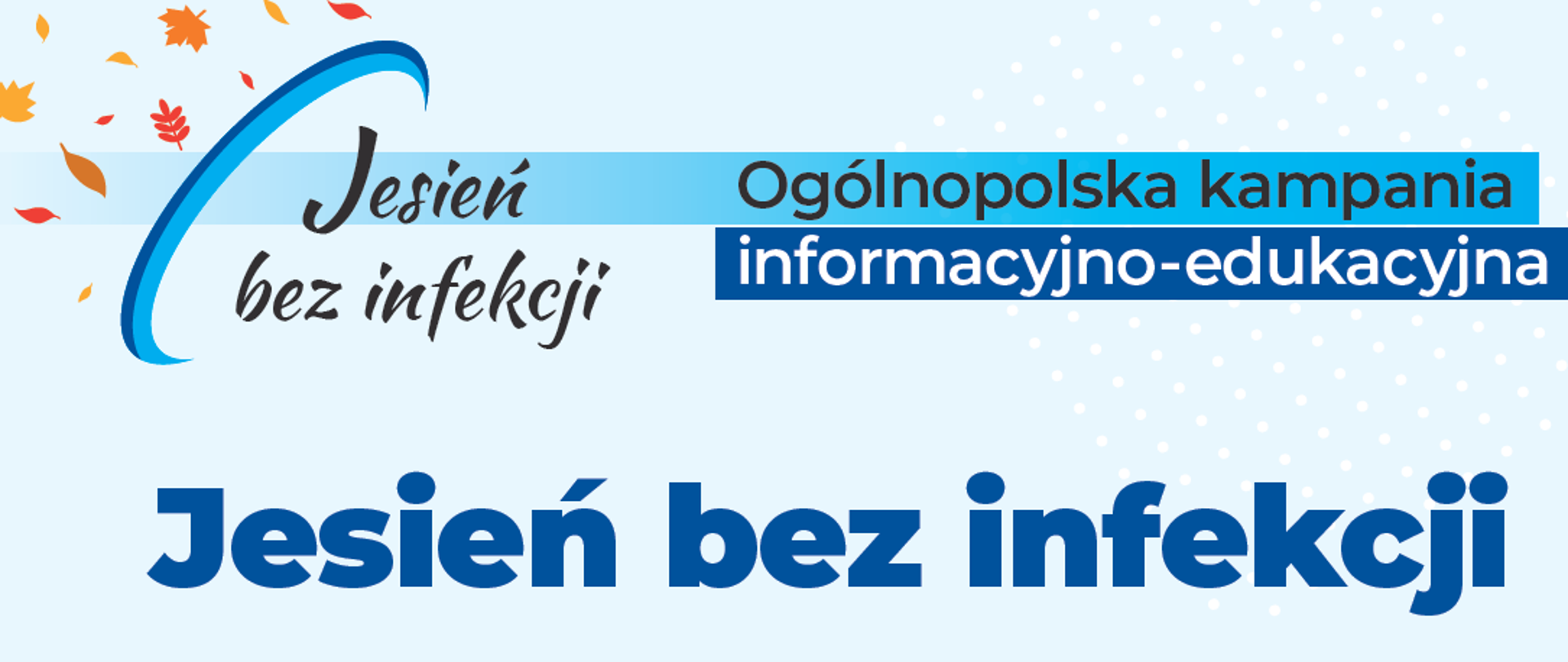 Jesień bez infekcji - logotyp jesienne liście