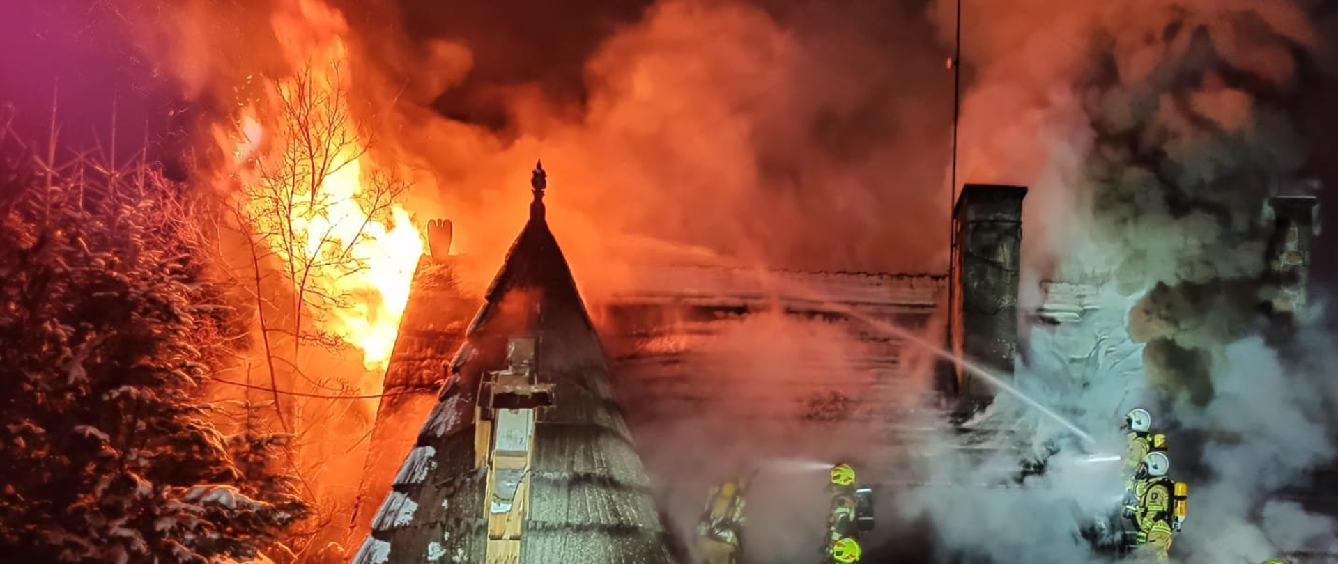 Pożar budynku w Bukowinie Tatrzańskiej