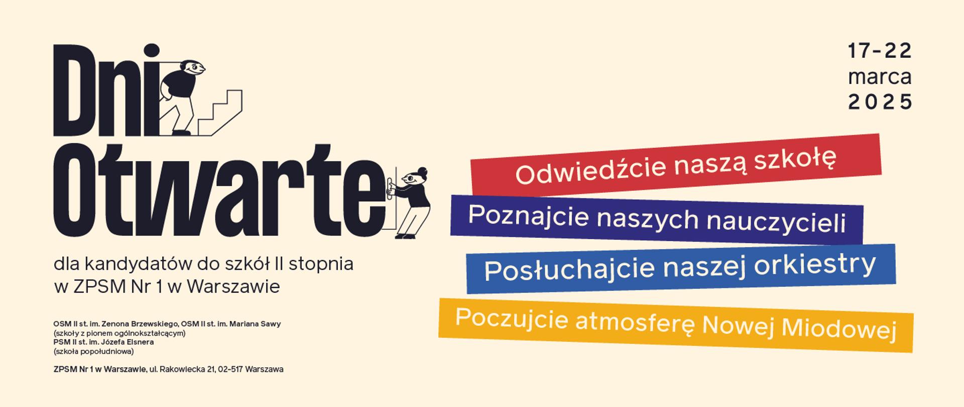 Plakat informujący od dniach otwartych dla kandydatów do szkół II stopnia