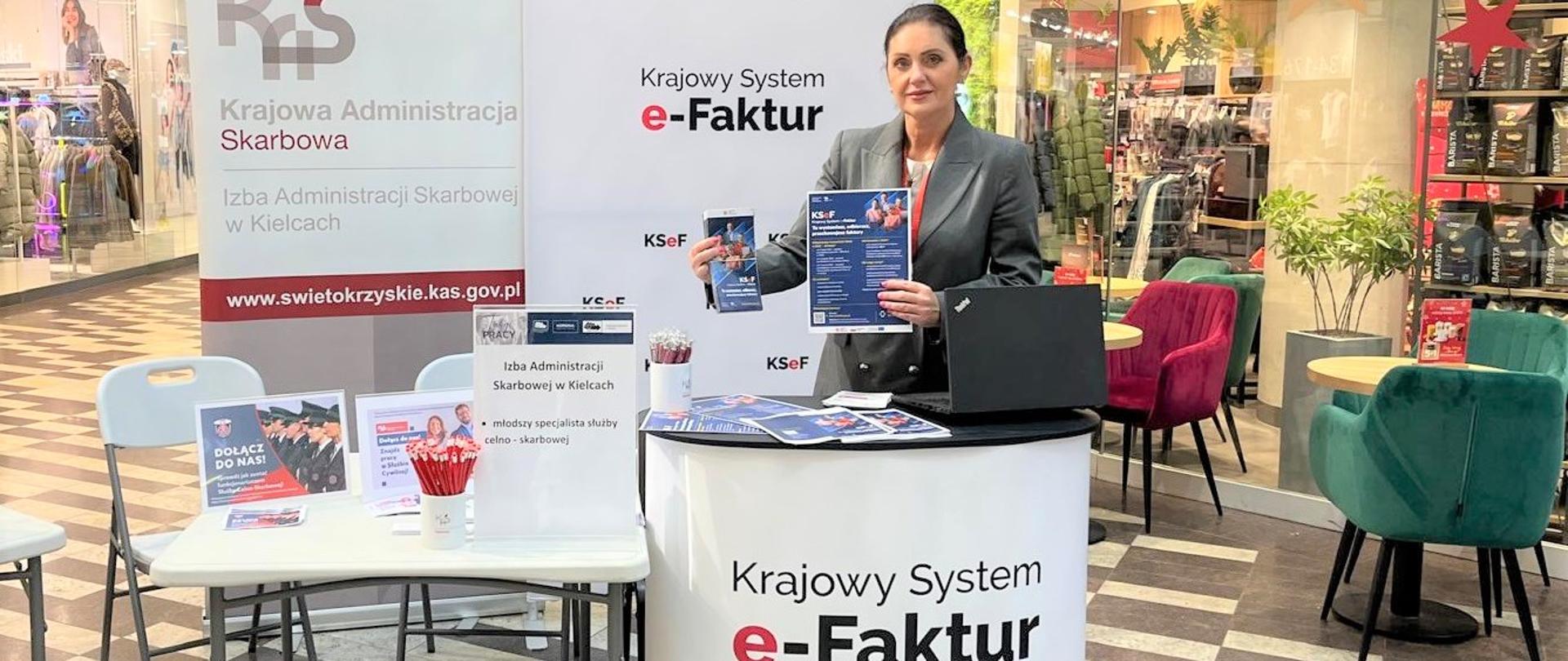 Stoisko KSeF w Galerii Korona w Kielcach