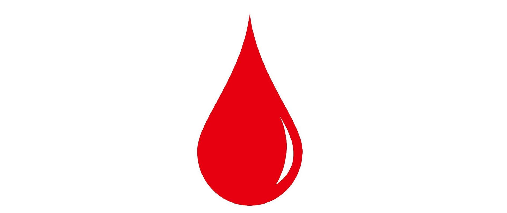 Plakat zawierający informację o akcji krwiodawstwa organizowanej przy Remizie OSP w Charsznicy w dniu 21 lutego w godz. od 9:00 do 13:00. 
