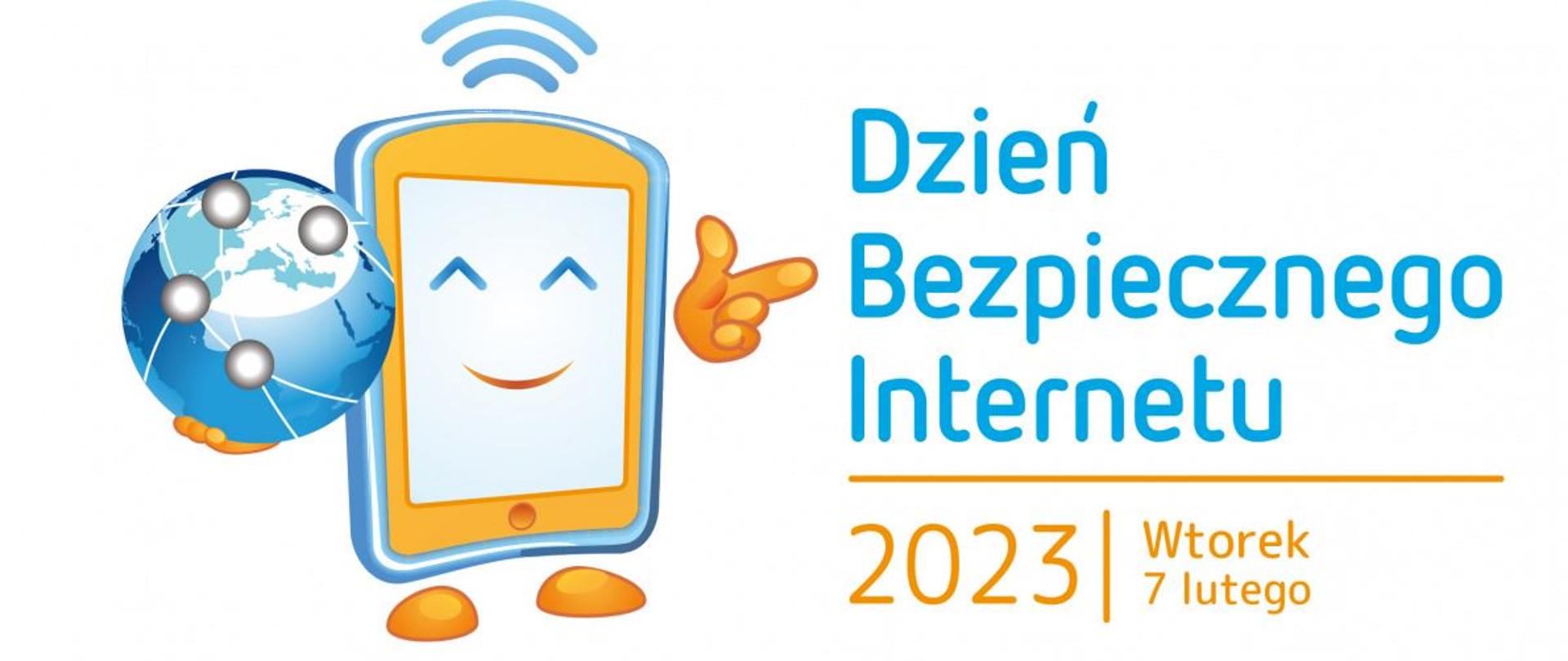Grafika z napisem Dzień Bezpiecznego Internetu