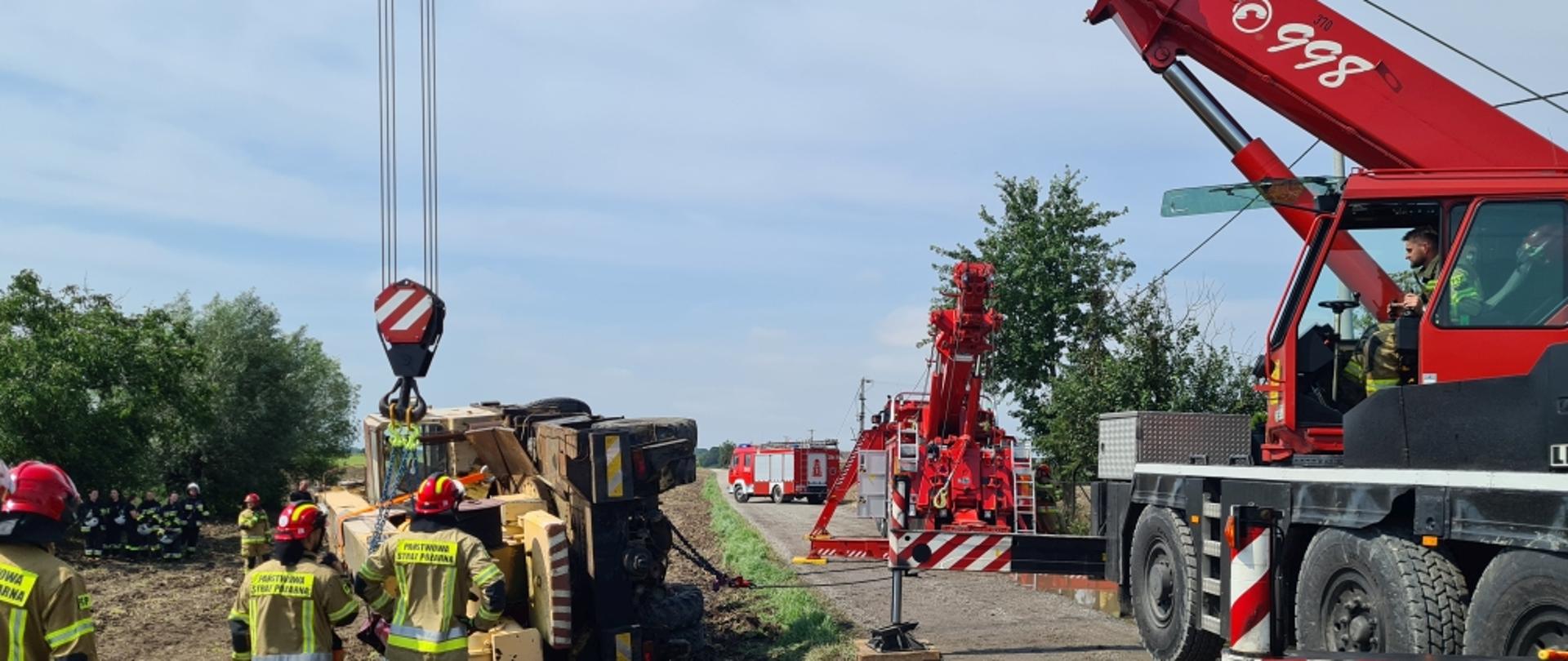 wypadek dźwigu działania SGRT