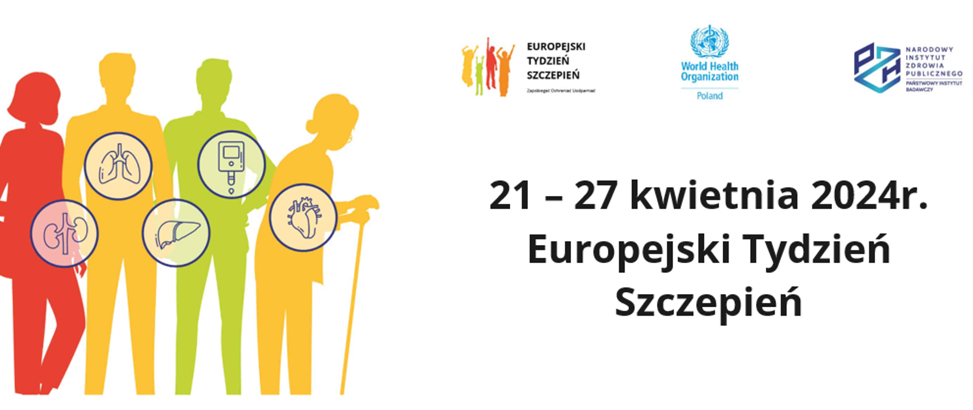 Loga Europejski Tydzień szczepień, WHO, Narodowy Instytut Zdrowia Publicznego.
