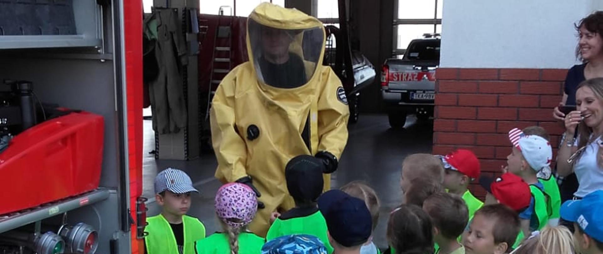 Wizyta przedszkolaków w Komendzie Powiatowej PSP w Kazimierzy Wielkiej.