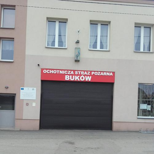 Zdjęcie prezentuje budynek jednostki OSP Buków