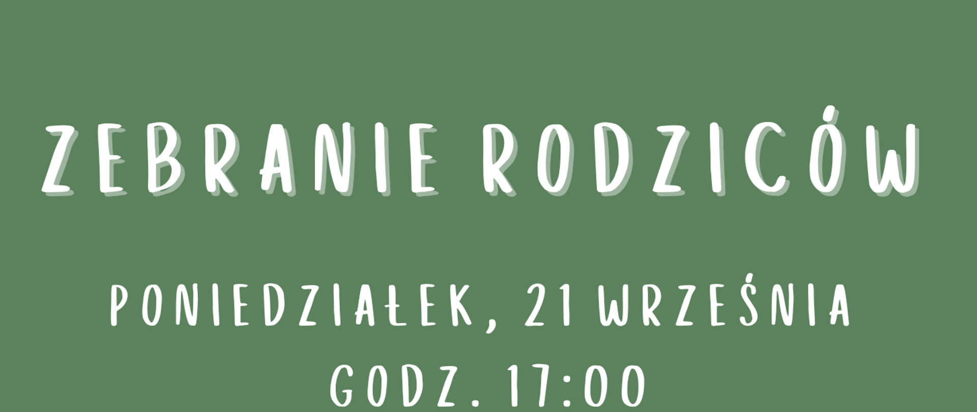Plakat - Zebranie rodziców 2026