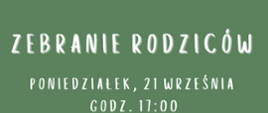 Plakat - Zebranie rodziców 2026
