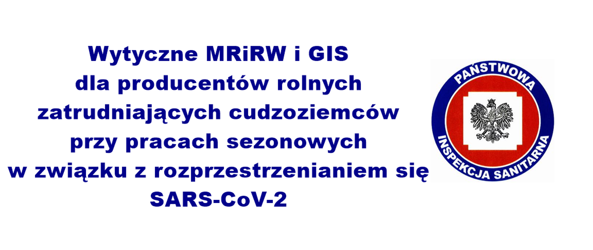 Granatowy napis na białym tle